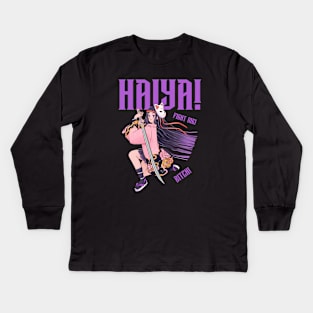 Haiya Anime Girl Kids Long Sleeve T-Shirt